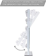 HFFFHA Specchio con luci per Tavolo da Trucco Specchio da Trucco Illuminato con 12 lampadine a LED dimmerabili e Alimentatore Plug-in