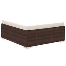 Tidyard Set 12 pz Divani Modulari Angolari da Giardino in Polyrattan Marrone con Cuscini,Set Divani da Esterno in Rattan,Divano Angoalre ad Angolo,Divano Modulare,Divano con Penisola,Poltrona e Divano