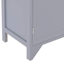 mewmewcat Armadietto Grigio in Legno di Paulownia 60x30x75 cm