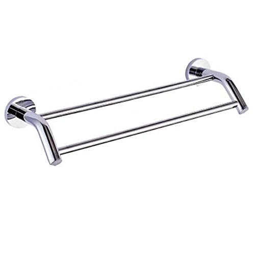 KAISIMYS Portasciugamani Portasciugamani Portasciugamani - Doppio Strato Hardware per Il Bagno Montaggio a Parete Impiallacciatura di precisione in Rame con estremità addensata (Colore: Argento, Dime