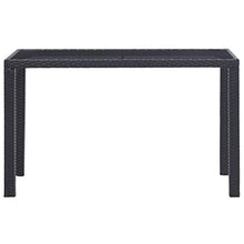 vidaXL Tavolo da Giardino Robusto Elegante Tavola Arredi per Esterni Patio in Polyrattan Antracite 123x60x74 cm Ripiano in Vetro Telaio in Acciaio