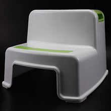Bobotron - Sgabello a 2 gradini per bambini, con impugnatura morbida antiscivolo per la sicurezza come sgabello da bagno, vasino e sgabello da cucina, colore: verde