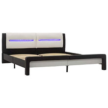SKM Giroletto con LED Nero e Bianco in Similpelle 160x200 cm (34.65kg)