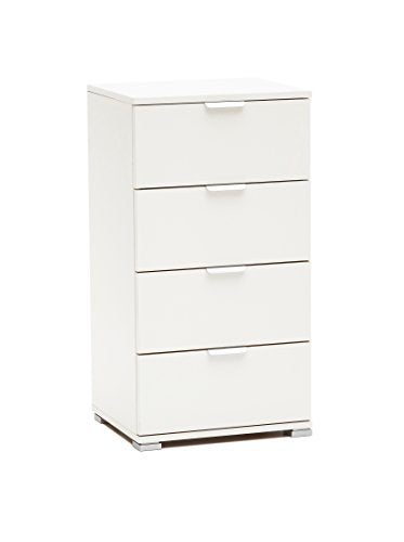 MeMi Me613BIA Cassettiera, Legno, Bianco, 38x45x85 cm