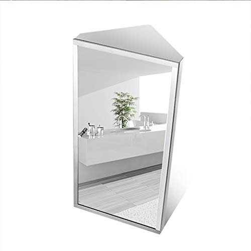 haozai Armadietti A Specchio Triangolare Bagno in Acciaio Inox Armadietto per Il Bagno Mobile Mobiletto Bagno Pensile,pensile Bagno Bianco,armadietto Bagno con Specchio, 21cmx60cm 23