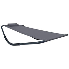 vidaXL Lettino da Giardino Grigio 200x90 cm in Acciaio