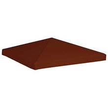 Tidyard-Copertura Superiore Gazebo 310g/m² 3x3 m Terracotta Impermeabile con Rivestimento in PVC