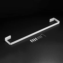 Beelee 40cm Acciaio Inox Porta Asciugamani da Parete Appendi Asciugamani per Bagno, Pittura Bianca, BA19301C-40