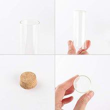 Jiuyue Bottiglie vuote in vetro borosilicato ricaricabili, flaconcini di vetro con tappi in sughero, per bomboniere e decorazioni fai da te (38,3 g, 10 pezzi)