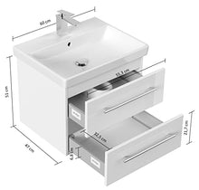 Mobile bagno con lavabo Villeroy & Boch Avento 60cm antracite satinato