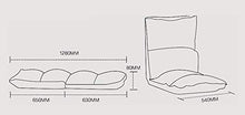 HongTeng Divani Pieghevole Tatami Divano Lazy Singolo Schienale in Tessuto Balcone Camera da Letto Soggiorno Sedia for Esterno Portatile 128 × 54 cm (Color : Lake Green (Technical Fabric))