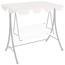 Tidyard Baldacchino di Ricambio per Dondolo da Giardino 226x186 cm Crema/Giallo/Arancione/Rosso Vino/Marrone/Bianco,Tetto per Dondolo da Giardino per Esterno