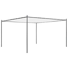 Tidyard Gazebo con Tetto Piano 4x4x2,4 m Bianco 180 g/m²,Riunioni di Famiglia, Barbecue, Picnic Pomeridiani, Campeggi,Gazebo da Giardino