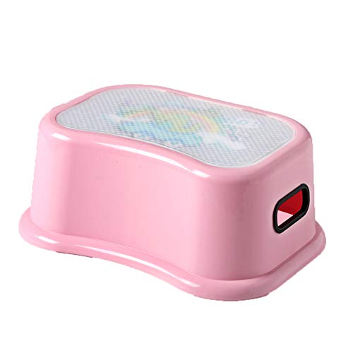 Niduo Bear Bagno Step Up Sgabello Toilette per Bambini Allenamento Sgabello Passo-Passo, Piccola Panca Sgabello per Adulti impilabile Adulto Sgabello per Ufficio/Asilo Nido/Cucina,Rosa