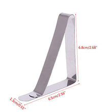 Lunji, clip per tovaglia, 4 pezzi, in acciaio inox, per interni ed esterni