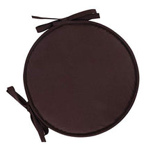BANNAB Cuscini Rotondi per sedie da Pranzo, Confezione da 2, con Lacci Cuscini universali per sedili Cuscini da Esterno per Interni Cucina da Giardino-Marrone Scuro 30x30 cm (12x12 Pollici)