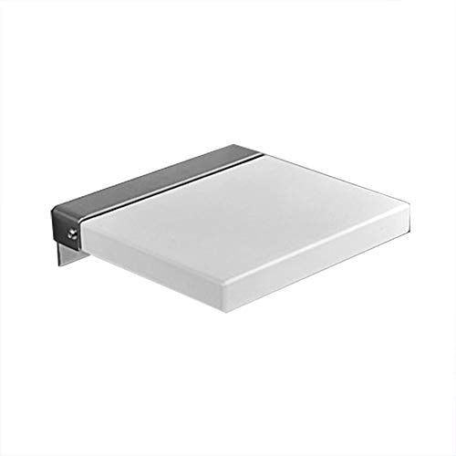 Sgabello Pieghevole all'Ingresso, Scarpe Che Cambia, Scarpe sulla Porta, Sedile a Muro, Due Stili Pieghevoli e Due Colori, Materiale in Pelle Resistente (Color : White Down)