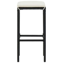 vidaXL Set Bar da Giardino 7 pz con Cuscini in Polyrattan Nero