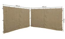 QUICK STAR 2 Pannelli Laterali con Zip 400/300x197cm per padiglioni 3x4m Parete Laterale Beige RAL 1001