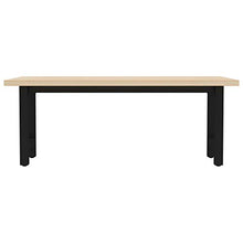 Montloxs Pratica Panca in Legno massello di Pino in Stile Industriale, Panca da Interno in Stile retrò 115x40x45 cm Modello 2 Piedini in Acciaio Verniciato a Polvere