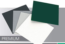 Premium Strisce di Protezione della Privacy in PVC Rigido per Recinzione a Doppia Asta Protezione della Privacy con 2.525m di Lunghezza-Altezza 19cm-Spessore 1,35mm 1 Pezzo Grigio Chiaro RAL7035