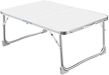 YUSHIJIA Tavolo da Campeggio 60 cm, Bianco, Giardino all'aperto Alluminio Portatile Pieghevole da Campeggio da Picnic Field Field Cucina BBQ tavolino Tavolo Pieghevole Multifunzionale