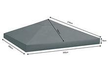 QUICK STAR Tetto di ricambio per Rank Gazebo 3x3m Antracite