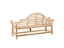 Beliani Panca da Giardino in Legno Teak Marrone Chiaro in Stile Country 180 cm Marlboro