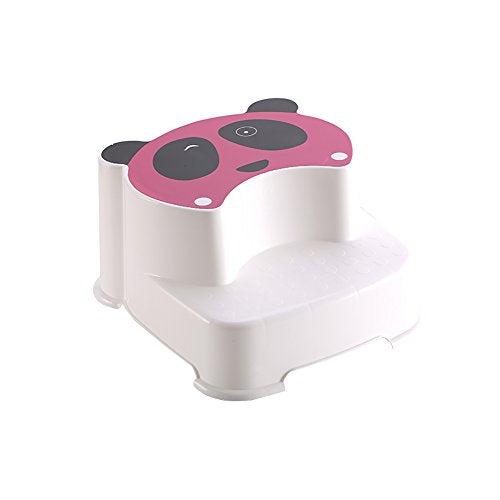 MGMDIAN Sgabello per Bambini Sgabello per Bambini Sgabello poggiapiedi - Sgabello per WC Sgabello Antiscivolo per Bagno Accessori da Bagno (Color : Pink)