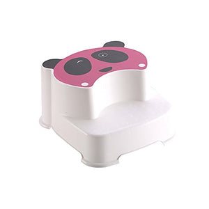 MGMDIAN Sgabello per Bambini Sgabello per Bambini Sgabello poggiapiedi - Sgabello per WC Sgabello Antiscivolo per Bagno Accessori da Bagno (Color : Pink)