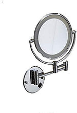 Specchio per il trucco Montaggio a parete 5x Specchio ingranditore Specchio cosmetico illuminato a LED per bagno Specchio bifacciale, specchio da trucco con luci Specchi da bagno Specchio per trucco i