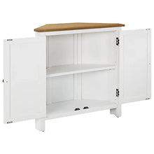 vidaXL Legno Massello di Rovere Armadietto ad Angolo Mobiletto Angolare Credenza Bassa Armadio Portaoggetti Mobili Arredo 80x33,5x78 cm