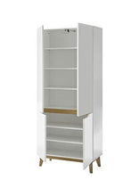 Möbel-Store24 Cervin M52244WE5 - Guardaroba in MDF impiallacciato, 85 cm, colore: Bianco opaco