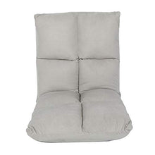 Sedia Pieghevole da Pavimento, Divano Pigro Regolabile in Cotone + Panno, Ideale Come Poltrona Relax da PC o Cuscino per la Casa o in Ufficio(Grigio)