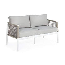 Bizzotto Divano 2 Posti Calypso Bianco con Cuscini cod.0662672