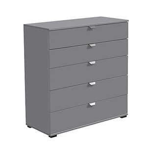 Cassettiera a 5 cassetti - Vincent - 90 cm, Grigio grafite
