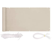 HRUI Giardino Protezione della Privacy Schermo 90x600cm con Occhielli, Fascette e funi Frangivista Ringhiera Impermeabile Anti-UV Traspirante per Campo Sportivo, Giardino, Balcone