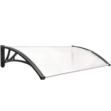 PrimeMatik - Pensilina 120x60cm in policarbonato per Porta o Finestra per Esterno Nero