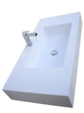 Yellowshop - Lavabo Sospeso In Marmoresina Bianco Bugnato Top Integrato Pietra Arredo Bagno (Cm 80 x 46)
