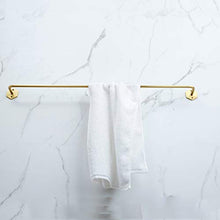 OLDJTK Porta Asciugamani a Parete 49,5 cm a Parete in Barra portasciugamani Accessorio for Bagno Quadrato in Ottone Cromato
