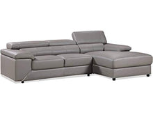 Habitat et Jardin Divano ad Angolo in Pelle ricostituita/PVC London - 4 posti - Grigio - Angolo Destro