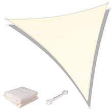 SUNNY GUARD Tenda a Vela Triangolare 3x3x3m HDPE Traspirante Protezione Raggi UV per Giardino terrazza Campeggio, Crema