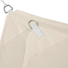 Relaxdays, Beige Tenda a Vela Rettangolare, Idrorepellente, Anti UV, Corde di Supporto, Terrazza e Giardino, LxP: 2x4 m, 2 x 4 m