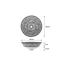 Casandra Cerames - Lavabo in ceramica turchese, 40,5 x 15 cm, stile messicano