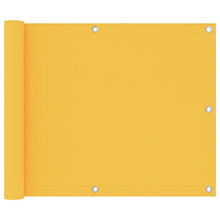 vidaXL Paravento da Balcone Giallo 75x600 cm in Tessuto Oxford