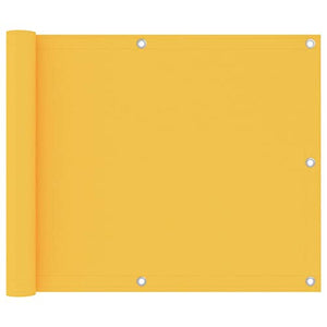 vidaXL Paravento da Balcone Giallo 75x600 cm in Tessuto Oxford