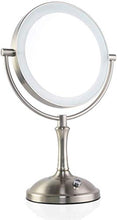 PYROJEWEL. European Metal LED Specchio Desktop su Due Lati Specchio da Toilette HD Bellezza Specchio ingranditore a 360 ° a Rotazione Libera Specchio