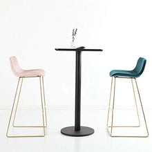 LILIS Barhocker Sgabelli da Bar,Sedia da Cucina for La Colazione, Seduta in Metallo, più Comoda (Color : Pink, Size : 46X48X65CM)