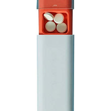 HEALLILY mini portapillole dispenser di medicinali 3 scomparti porta pillole portaoggetti scatola di subpackaging per viaggi giornalieri a casa 2 pz (blu)