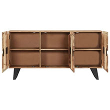 vidaXL Credenza 6 Scomparti Chiusi Resistente Stile Lineare Rustico Affidabile Solida Madia Buffet Mobile da Cucina Salotto Legno Massello di Acacia